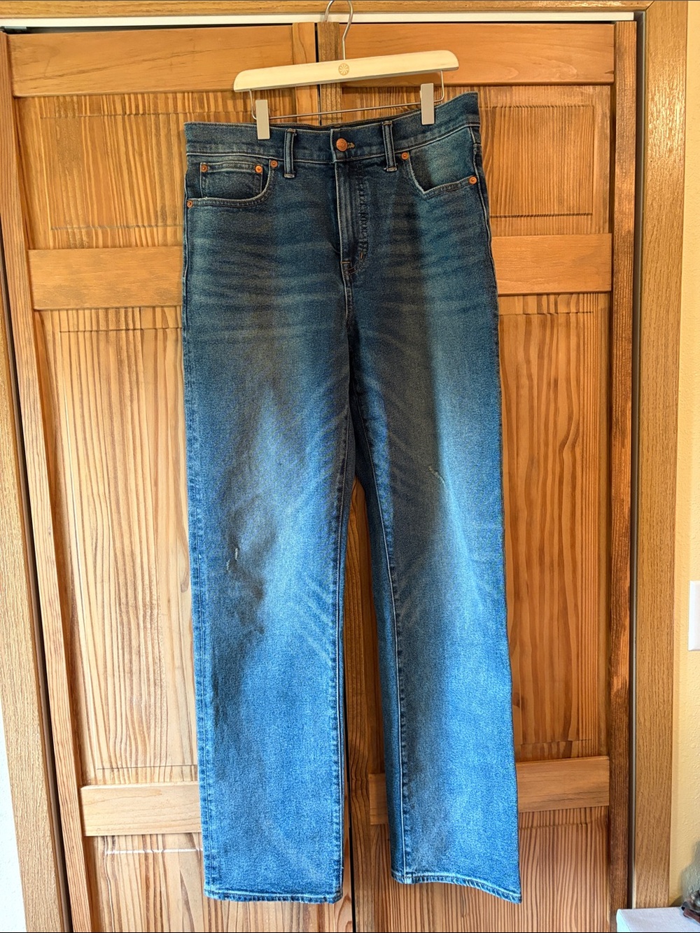 Madewell NWOT Women’s Kaihara Denim Collab Straight-Leg Jeans, 28 X 33.